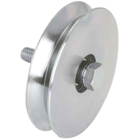 RUOTA CON BULLONE PER CANCELLI GOLA Y 100 mm