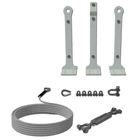 KIT LINEE VITA BASE DUE PENDENZE Fune 8 mt