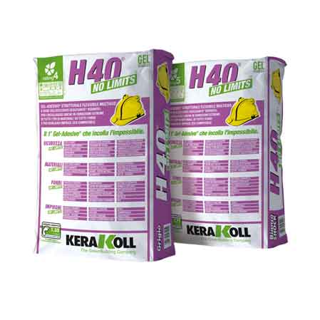 COLLA PER PIASTRELLE 'H40 NO LIMITS' KERAKOLL 25 Kg - Col. Bianco - 25 kg- KERAKOLL