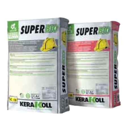 COLLA PER PIASTRELLE 'SUPER BIO' KERAKOLL 25 Kg - Col. Grigio - 25 kg- KERAKOLL