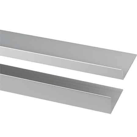 PROFILO PER RIVESTIMENTI ANGOLARE TIPO 'L' 15x10x1 mm - satinato - barra 2 mt 955 - 10 metrilineari- ARCANSAS