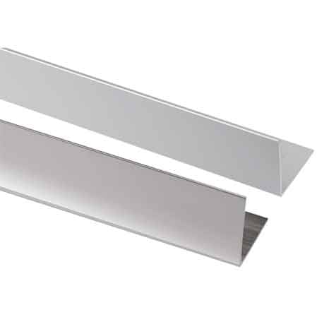 PROFILO PER RIVESTIMENTI ANGOLARI 20x20x1 mm - Satinato - barra 2 mt 852 - 10 metrilineari- ARCANSAS