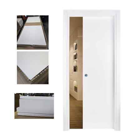 PORTA SCORREVOLE REVERSIBILE BIANCO EFFETTO LISCIO mm 700x2100h
