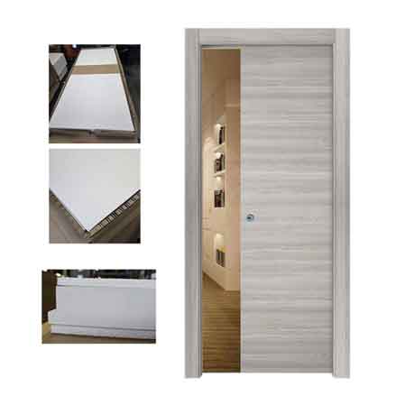 PORTA SCORREVOLE REVERSIBILE OLMO GRIGIO EFFETTO VENATO mm 900x2100h