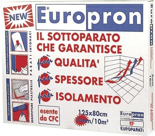 PANNELLO ISOLANTE 'EUROPRON' 125x80 cm (lastra piegata) - 10 mq