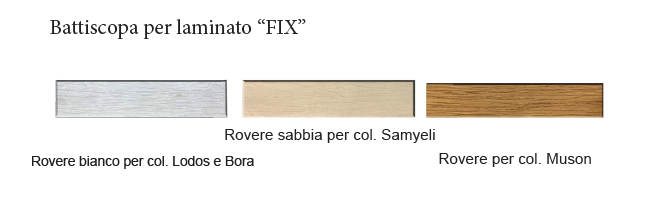 BATTISCOPA PER LAMINATO 'FIX' Col. Rovere per col. Muson - 2,4 metrilineari