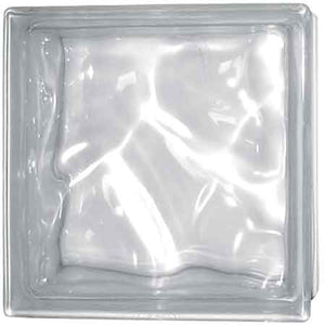 VETROMATTONE ONDULATO TRASPARENTE 19x19x8 cm - 6 pezzi