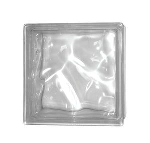 VETROMATTONE ONDULATO TRASPARENTE 19x19x8 cm - 6 pezzi