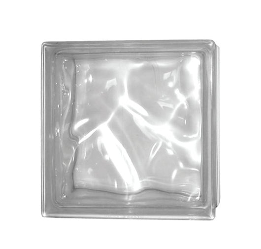 VETROMATTONE ONDULATO TRASPARENTE 19x19x8 cm - 6 pezzi