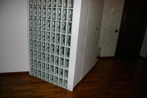 VETROMATTONE ONDULATO TRASPARENTE 19x19x8 cm - 6 pezzi