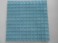 VETROMATTONE ONDULATO CELESTE SATINATO 19x19x8 cm - 6 pezzi