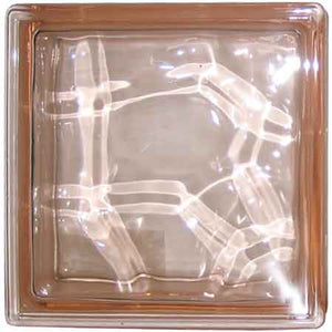 VETROMATTONE ONDULATO ROSA 19x19x8 cm - 6 pezzi