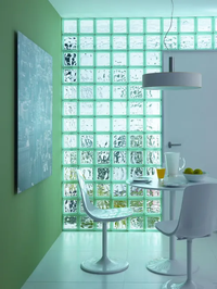 VETROMATTONE ONDULATO VERDE 19x19x8 cm - 6 pezzi