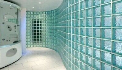 VETROMATTONE ONDULATO VERDE 19x19x8 cm - 6 pezzi