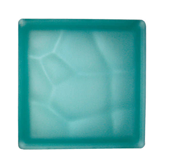 VETROMATTONE ONDULATO VERDE SATINATO 19x19x8 cm - 6 pezzi