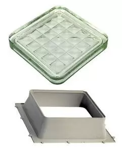 PIASTRA VETRO 20x20x2,7 cm - 10 pezzi