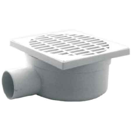 CHIUSINO CON SCARICO LATERALE 11,5x11,5 cm - scarico Ø 50 mm