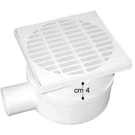 CHIUSINO CON SCARICO LATERALE TELESCOPICO 15x15 cm - scarico Ø 50 mm