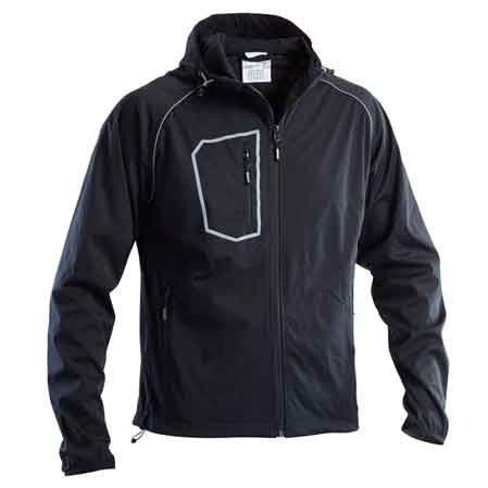 GIUBBINO SOFTSHELL CON CAPPUCCIO 'FASTEN' NERO Tg. M (48-50)