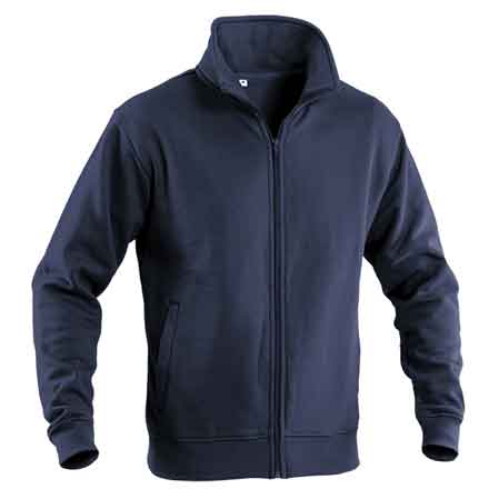 FELPA CON FULL ZIP BLU Tg. XL (56-58)
