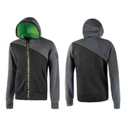FELPA FULL ZIP 'JUPITER' GRIGIO/VERDE Tg. XXL - UPOWER