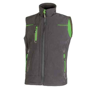GILET SOFTSHELL 'UNIVERSE' GRIGIO/VERDE Tg. XXXL - UPOWER