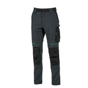 PANTALONE DA LAVORO 'ATOM' GRIGIO/VERDE Tg. XL - UPOWER