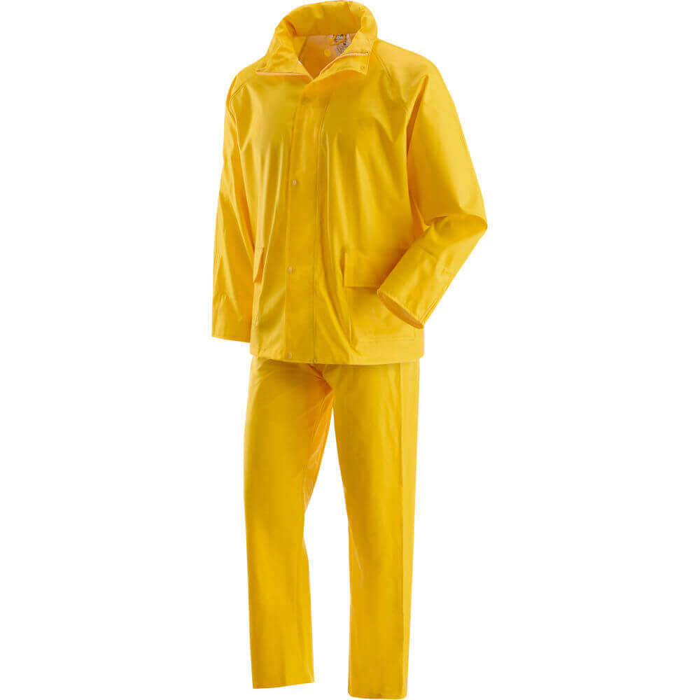 COMPLETO GIACCA E PANTALONE IMPERMEABILE 390 GR Tg. XL - colore giallo