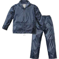 COMPLETO GIACCA E PANTALONE IMPERMEABILE 200 GR Tg. XXL - colore blu