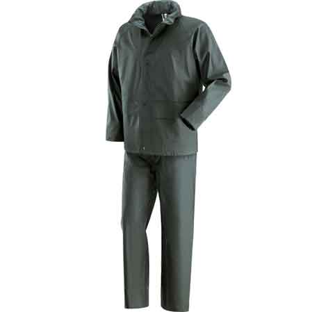 COMPLETO GIACCA E PANTALONE IMPERMEABILE 'IGUAZU' Tg. L - Col. Verde - NERI