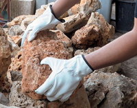 GUANTO FIORE BOVINO/CROSTA Tg. 9 - 12 paia