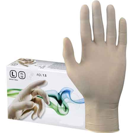 GUANTO MONOUSO IN LATTICE Tg. L - confezioni 100 pezzi