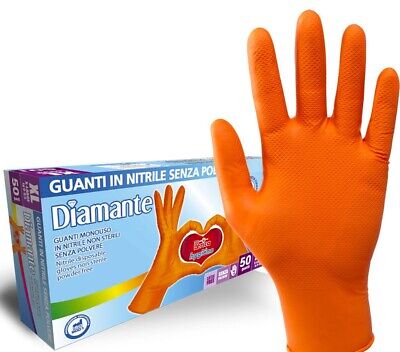 GUANTO MONOUSO IN NITRILE 'DIAMOND' Tg. L - confezione 50 pezzi