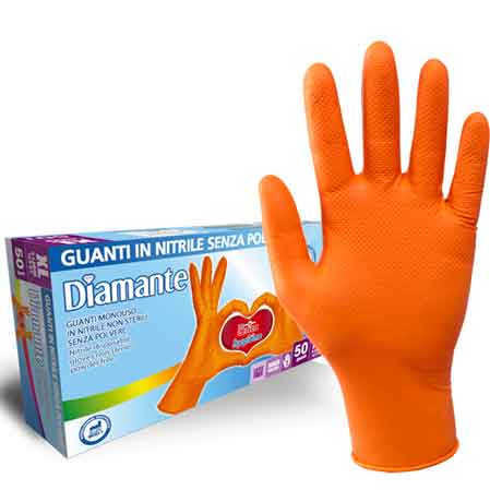 GUANTO MONOUSO IN NITRILE 'DIAMOND' Tg. XL - confezione 50 pezzi