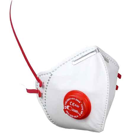 MASCHERINA DI PROTEZIONE FFP2 PIEGHEVOLE CON VALVOLA