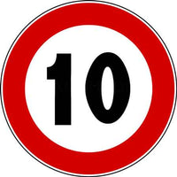 SEGNALE STRADALE FIG. 50 'LIMITE MASSIMO DI VELOCITA'' 20 km/h - Ø 60 cm