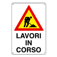 CARTELLO 'LAVORI IN CORSO' 40x60 cm - 10 pezzi