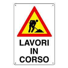 CARTELLO 'LAVORI IN CORSO' 40x60 cm - 10 pezzi