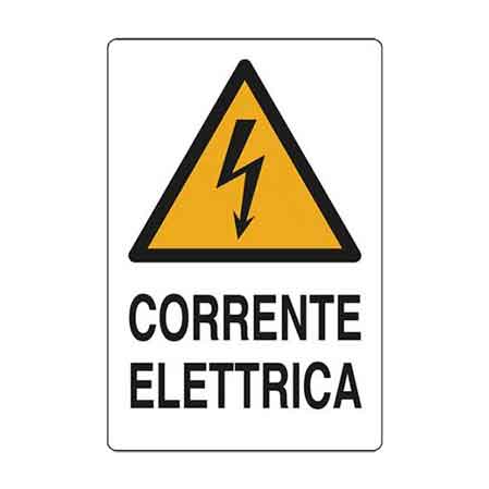 CARTELLO 'CORRENTE ELETTRICA' 20x30 cm - 10 pezzi