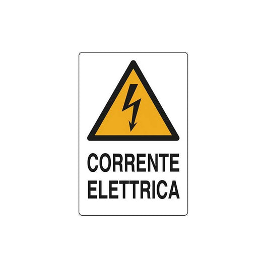 CARTELLO 'CORRENTE ELETTRICA' 20x30 cm - 10 pezzi