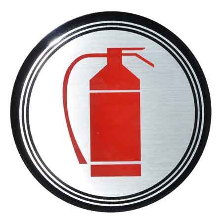 ETICHETTA TONDA 'ESTINTORE' - 5 pezzi