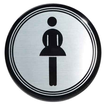 ETICHETTA TONDA 'TOILETTE DONNE' - 5 pezzi