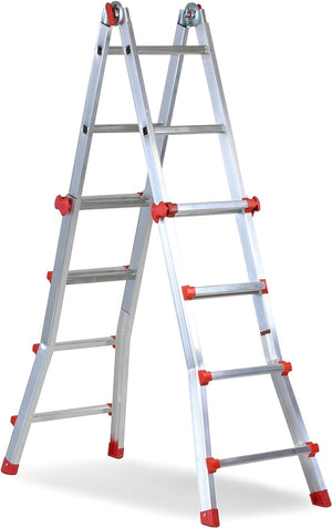 SCALA MULTIUSO 'SQUADRA PIU'' 4+4 gradini - MARCHETTI