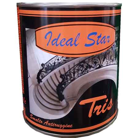 SMALTINO ANTIRUGGINE 'TRIS' IDEAL STAR 0,375 lt - Rame - IDEAL STAR