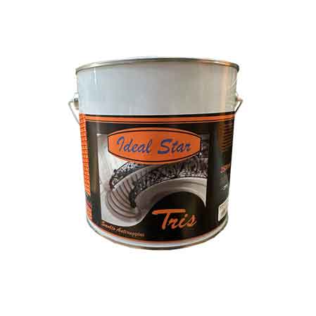 SMALTO ANTIRUGGINE IN SECCHIO 'TRIS' IDEAL STAR 2,5 lt - Nero - IDEAL STAR