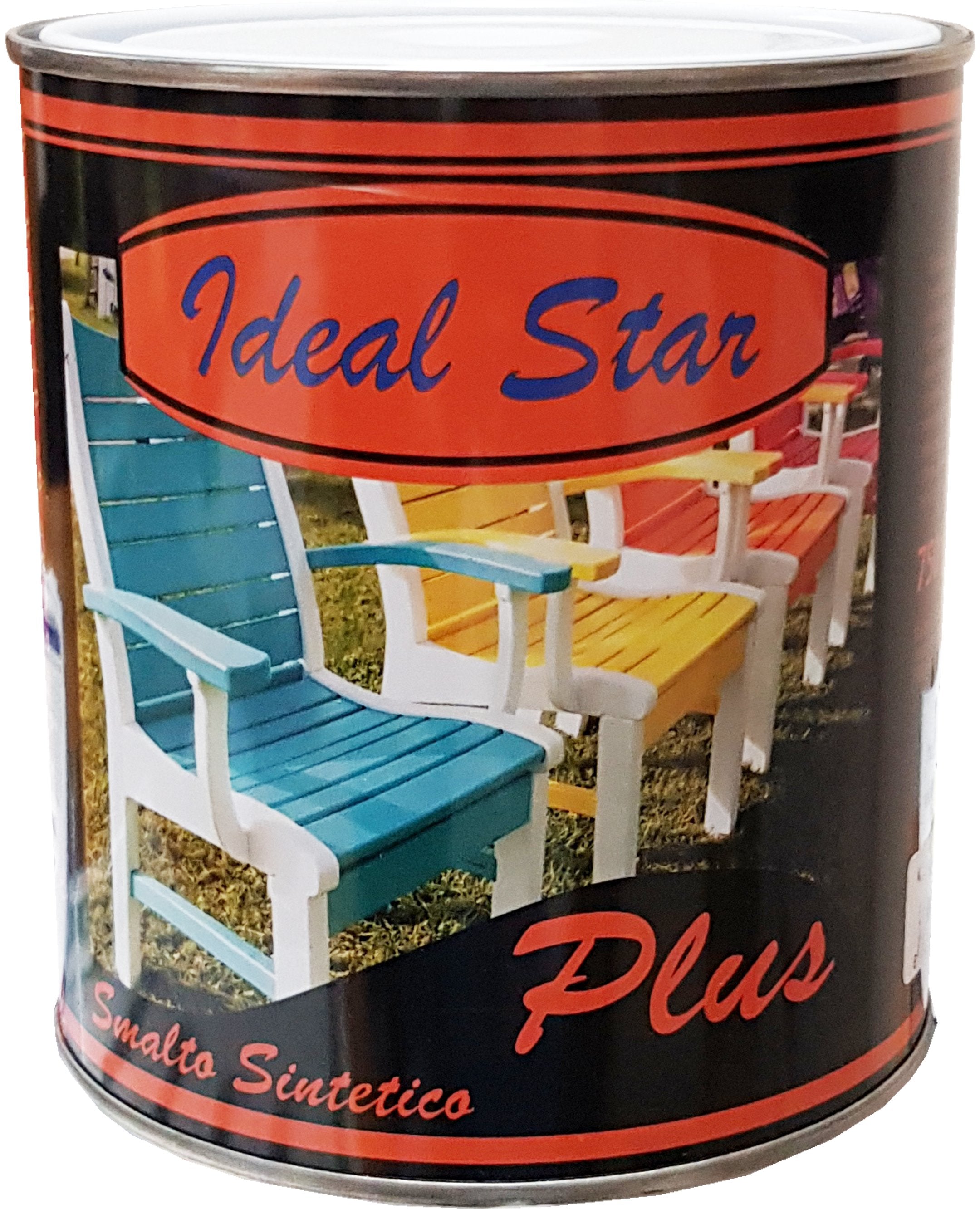 SMALTO 'PLUS' IDEAL STAR 0,750 lt - Rosso - IDEAL STAR