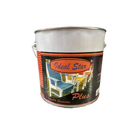 SMALTO IN SECCHIO 'PLUS' IDEAL STAR 2,5 lt - Nero Opaco - IDEAL STAR
