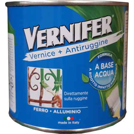 SMALTO ANTIRUGGINE ALL'ACQUA 'VERNIFER' BRILLANTE 500 ml - Bianco - AREXONS