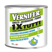 SMALTO ANTIRUGGINE FONDO '1XTUTTI' VERNIFER 500 ml - Grigio peltro antichizzato - AREXONS
