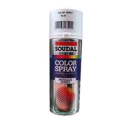 BOMBOLETTA SPRAY METALLIZZATO SOUDAL 400 ml - Blu - 6 pezzi- SOUDAL